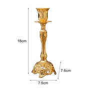 Castiçais Gold em Metal Kit 2 Pcs