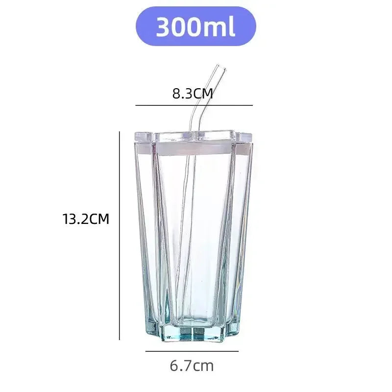 Copo com Tampa Formato Estrela - 300ml