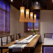 Lustre de Bambu Cone Artesanal