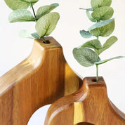 Conjunto Vaso de Madeira Decorativo - 2pcs