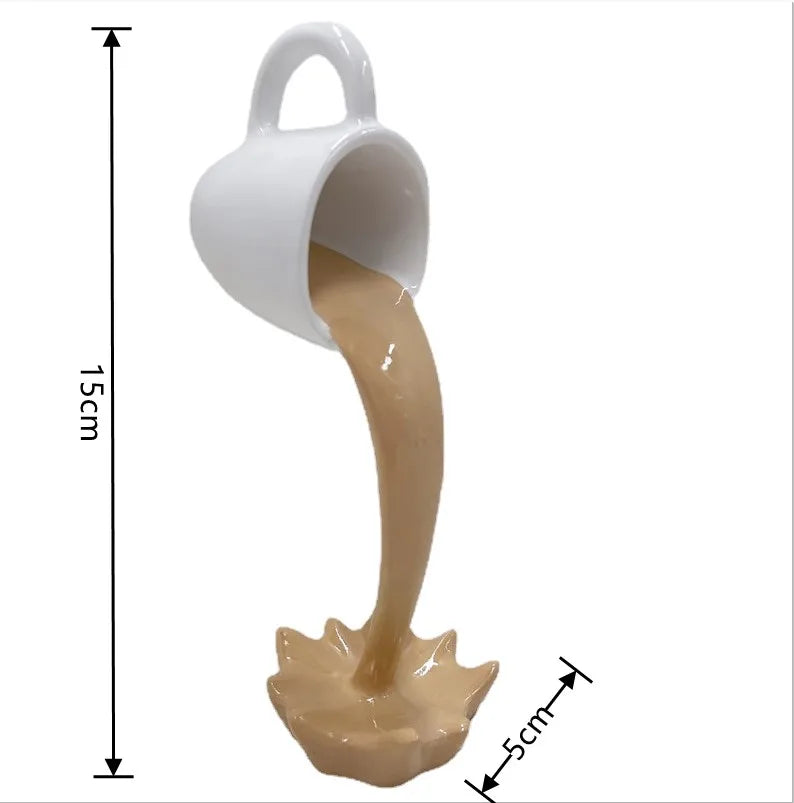 Estatueta Caneca de Café Flutuante