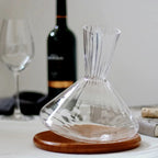 Decanter de Cristal com Base Giratória 360° para Vinho e Whisky - 750ml