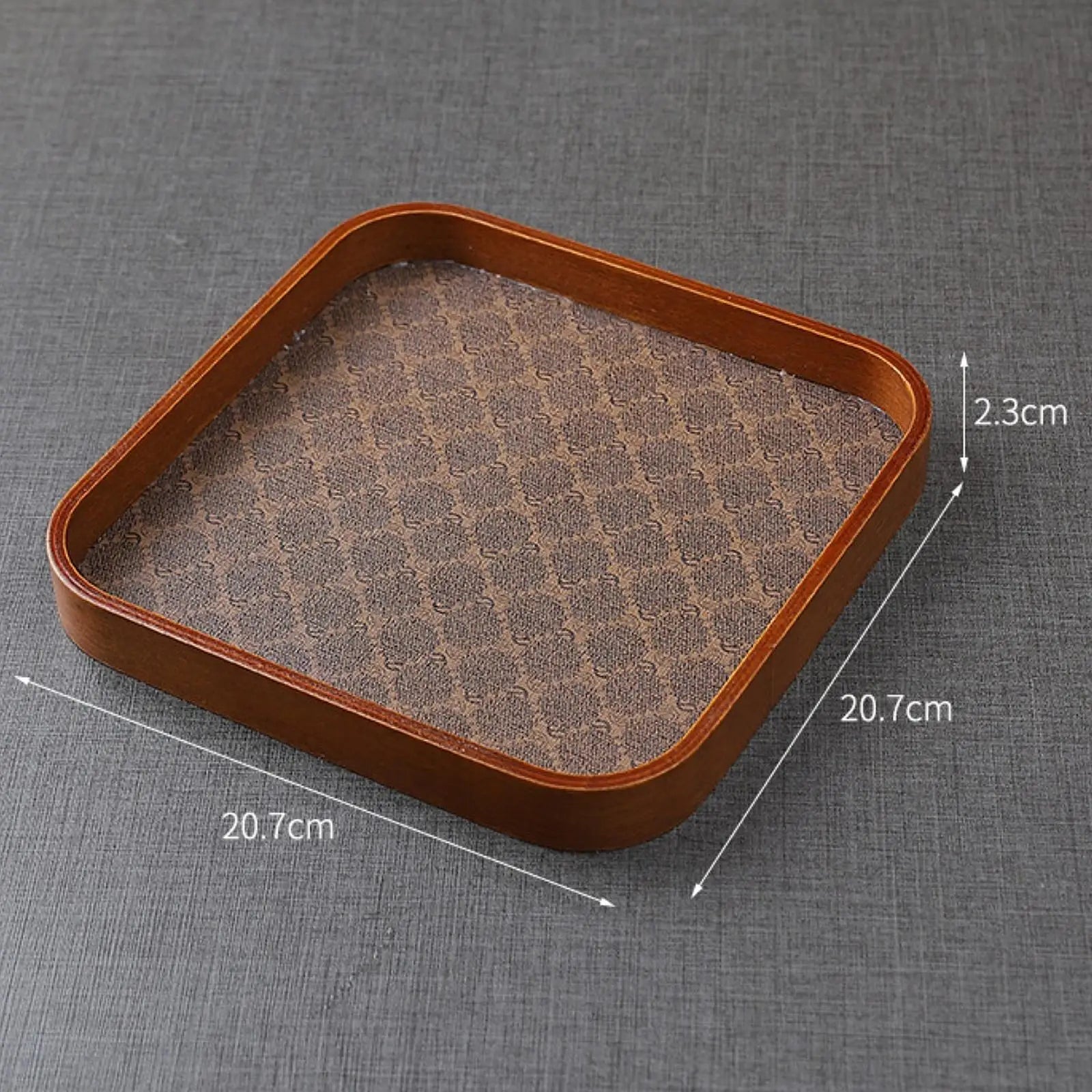 Bandeja de Vidro com Design Floral Begônia
