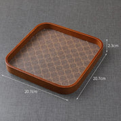 Bandeja de Vidro com Design Floral Begônia
