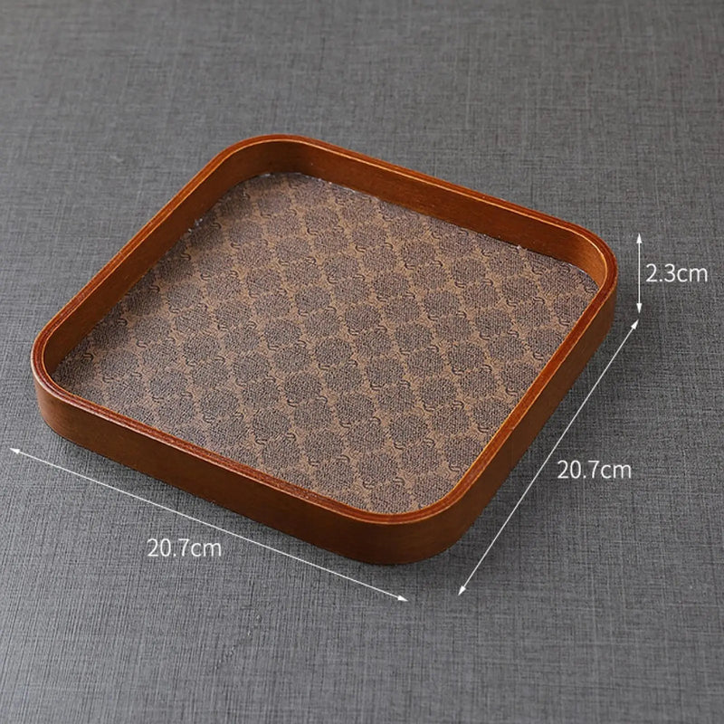 Bandeja de Vidro com Design Floral Begônia