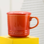 Caneca de Cerâmica Colorida com Tampa - 300ml