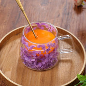 Caneca Flowers de Vidro 200ml