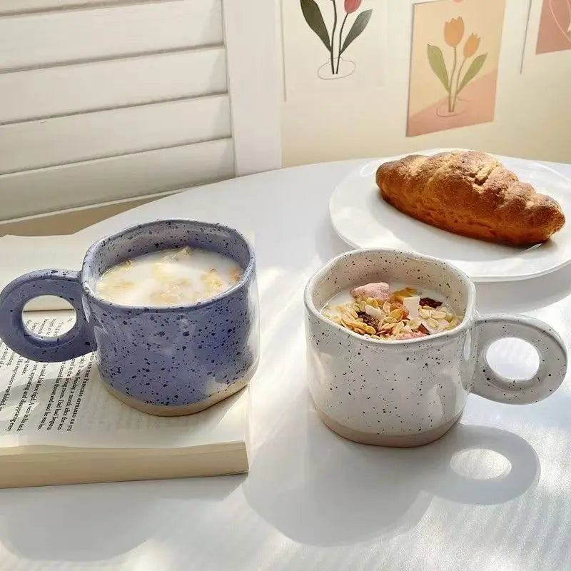 Caneca de Cerâmica 250ml com Alça Criativa Estilo Artístico