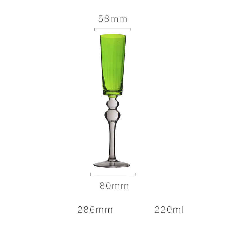 Taça de Cristal Colorida Vintage - 220ml