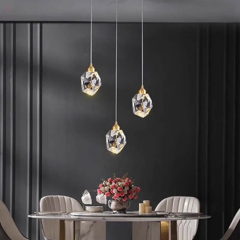 Pendente Lustre de Cristal e Cobre Luxo