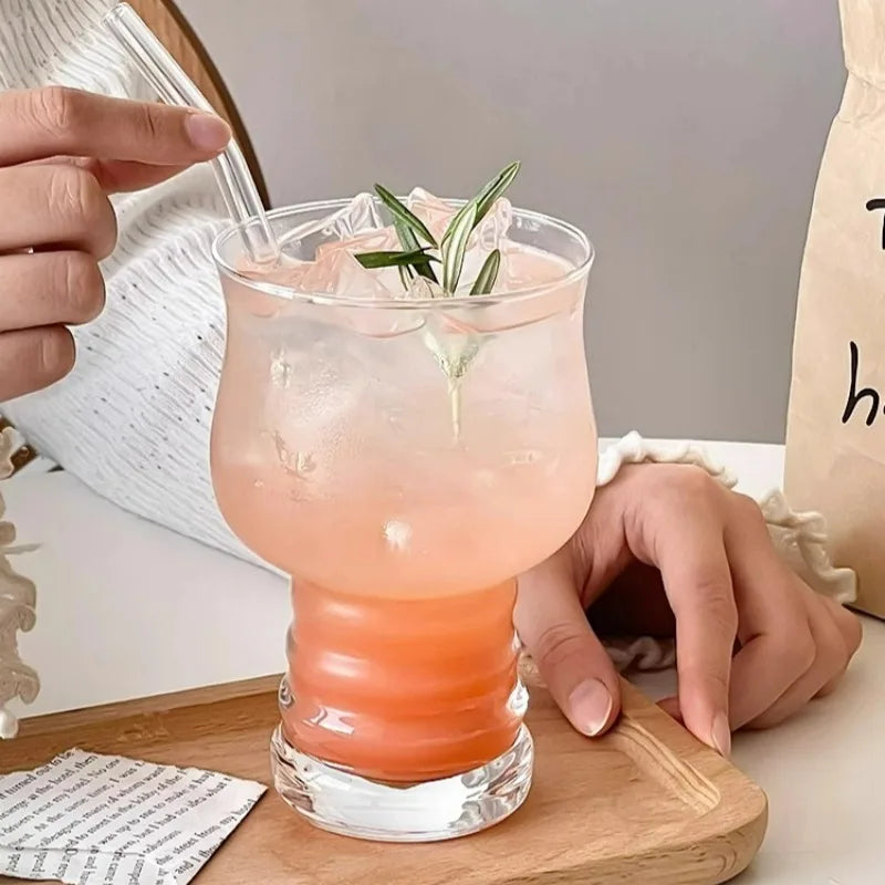 Copos de Vidro Espiral 450ml - Individual ou 2pcs