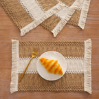 Conjunto Descanso para Prato de Linho Feito a Mão 4 ou 6pcs