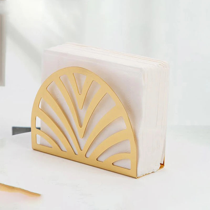 Porta Guardanapo Gold em Metal