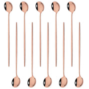 Kit Colheres de Aço Inox com Cabo Longo - 10pcs