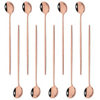 Kit Colheres de Aço Inox com Cabo Longo - 10pcs