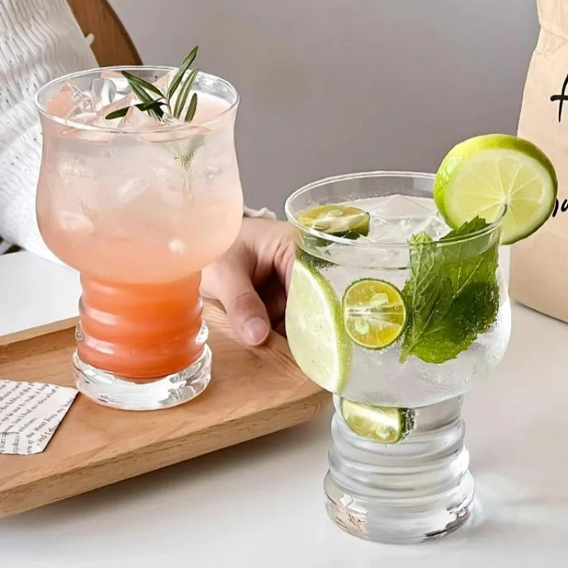 Copos de Vidro Espiral 450ml - Individual ou 2pcs