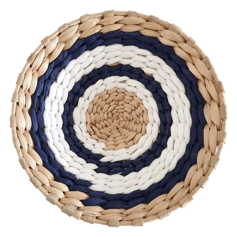Seagrass Woven Wall Basket para Decoração de Casa, Natural Boho Fruit Bowl, Rattan Pendurado, Ornamentos Decorativos, Sala Artesanato