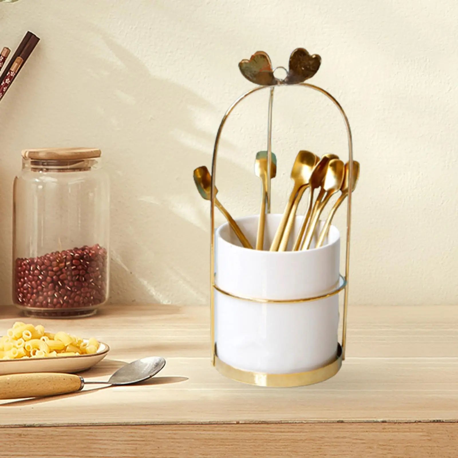 Suporte para pauzinho, pinças removíveis, batedores, garfos, utensílio, talheres, colher, suporte para cafeteria doméstica