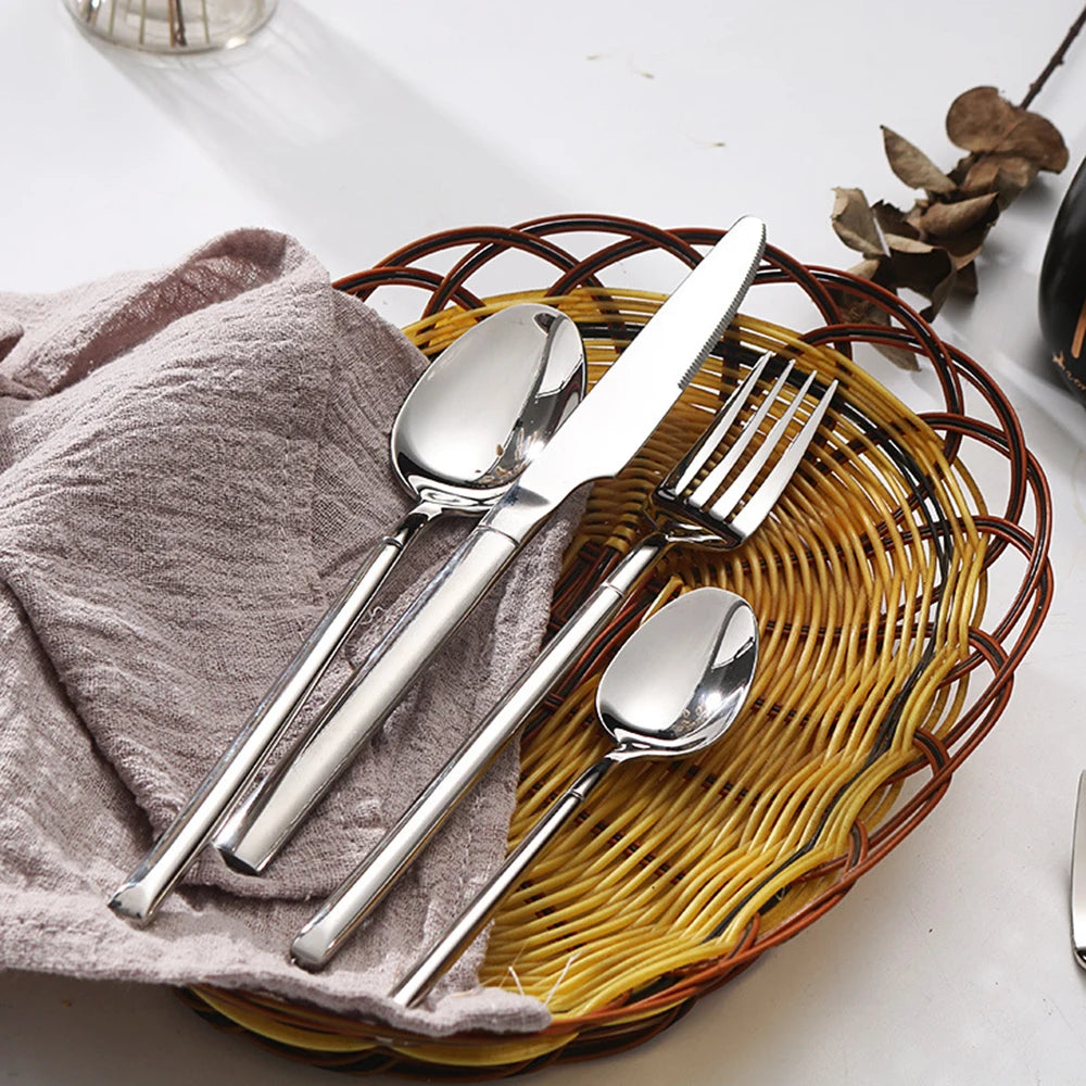 Conjunto Talheres de Aço Inox Luxo - 4 Peças