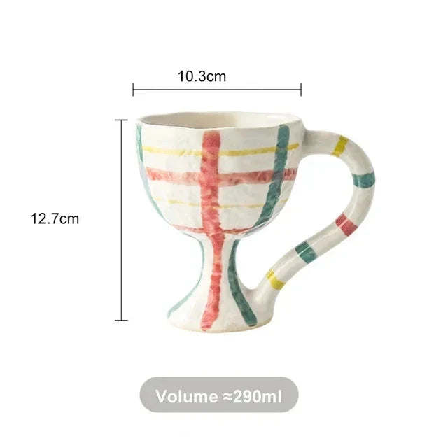 Caneca Pintura Abstrata em Cerâmica - 290ml