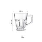 Caneca de Vidro Cristal Lapidado para Latte e Café Especial - 120ml ou 280ml