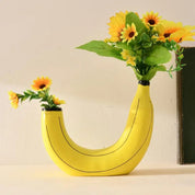 Vaso Decorativo de Resina em Forma de Banana