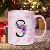 Caneca Floral Iniciais Letras - 320ml