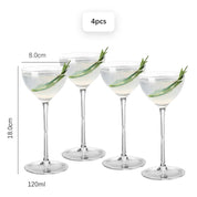 Kit Taças de Cristal para Coquetéis 120ml - 2 ou 4pcs