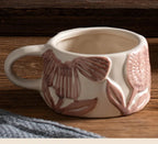 Caneca de Cerâmica Estilo Artístico para Café e Leite