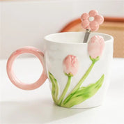 Kit Caneca e Colher Tulipas