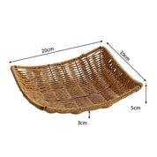 Rattan frutas pão lanches bandeja de armazenamento barra café cesta armazenamento nordic desktop cosméticos diversos organizador cozinha caixas armazenamento