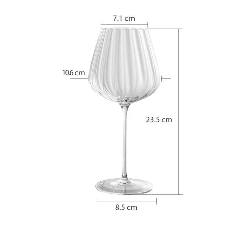 Taça de Vidro Canelado 3 Tamanhos