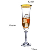 Taça Tulipa Borda Dourada