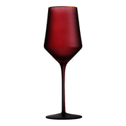 Taça de Cristal Fosco Nórdico com Elegante Borda Dourada