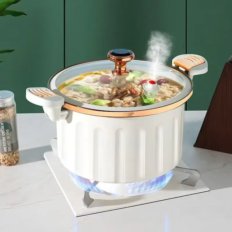 Panela de micro pressão 8l, alta capacidade, vácuo coreano, multifuncional, panela de ebulição, orelha dupla, panela de sopa antiaderente