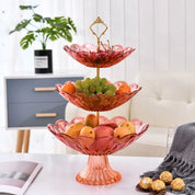 Fruteira Decorativa Dourada com 3 Cestas