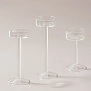 Castiçais de vidro conjunto tealight castiçal decoração para casa peças centrais mesa casamento suporte cristal configuração mesa jantar