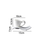 Conjunto Xícara Formato Ondas - 2pcs