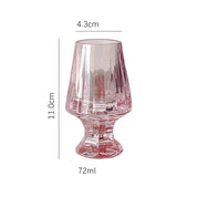 Taças de Cristal Rosa Estilo Francês - Individual ou 2pcs