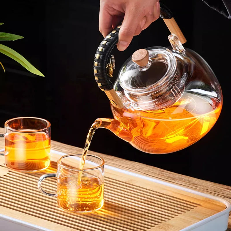 Chaleira de Vidro com Infusor para Chá