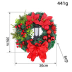 2025 guirlanda de natal jesus cristo com luz vermelha/dourada guirlanda porta feliz natal ornamento navidad ao ar livre decoração de festa de ano novo