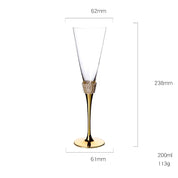Taça de Cristal com Haste Brilhosa - 200ml