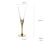 Taça de Cristal com Haste Brilhosa - 200ml