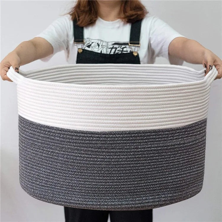Cesta de Armazenamento de Algodão Premium para Casa