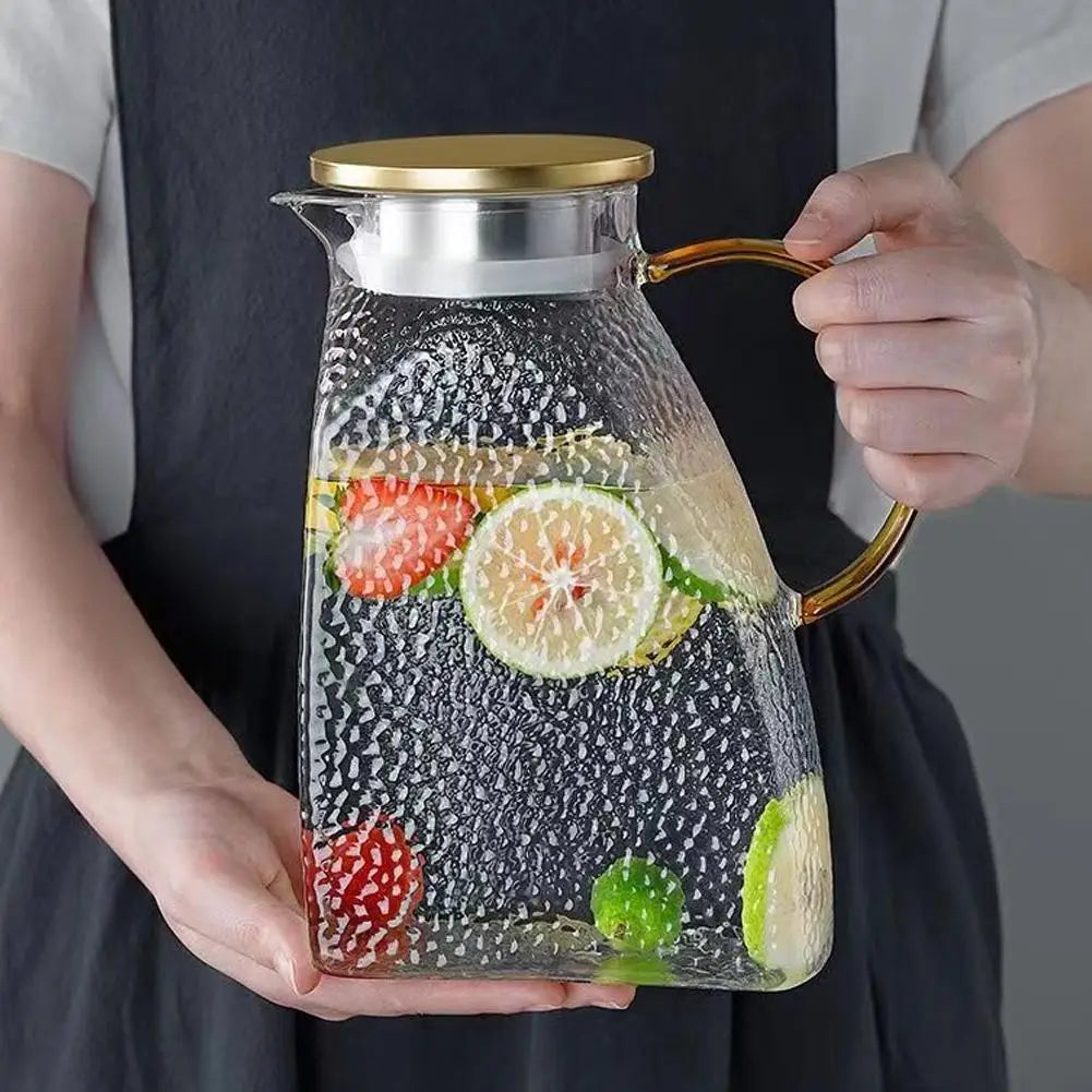 Jarra de Vidro Premium com Design Sofisticado 1,8L/1,5L - Ideal para Geladeira