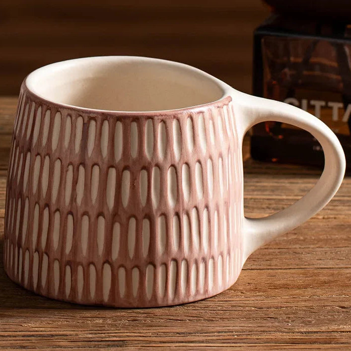 Caneca de Cerâmica Estilo Artístico para Café e Leite