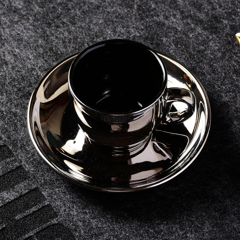 Conjunto Xícara para Café Estilo Europeu com Acabamento Luxuoso