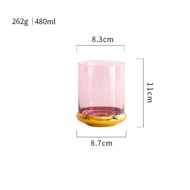 Vidro de vinho tinto dourado nórdico, vidro de cristal, champanhe, suco doméstico, copo de vinho, modelo de sala, bar, utensílios de bar