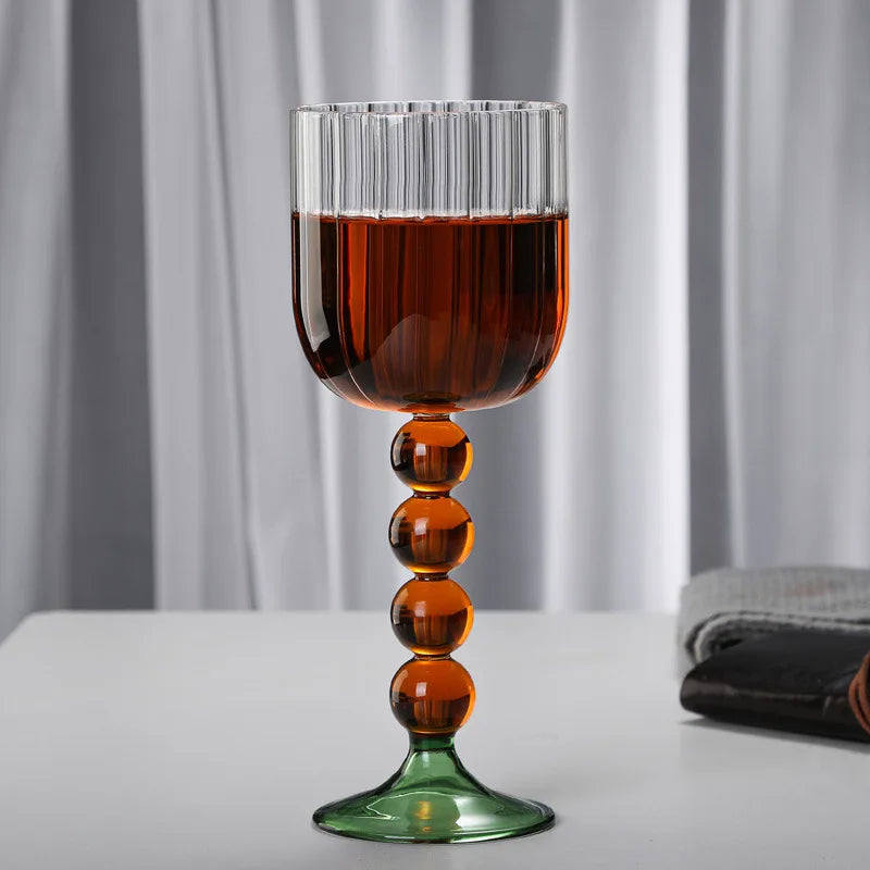Taça Listrada Duo Color de Vidro - 360ml