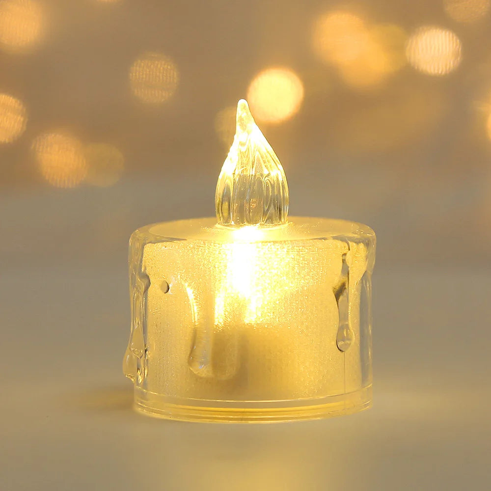 Vela led sem chama desejando luz de chá branco quente vela sem chama dia das bruxas natal casamento decoração 4 tamanho vela luz